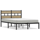 vidaXL sonoma tölgy színű fém ágykeret matrac nélkül 120 x 190 cm