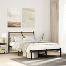 vidaXL sonoma tölgy színű fém ágykeret matrac nélkül 120 x 190 cm
