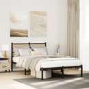 vidaXL sonoma tölgy színű fém ágykeret matrac nélkül 120 x 200 cm