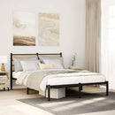 vidaXL sonoma tölgy színű fém ágykeret matrac nélkül 140 x 190 cm