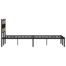 vidaXL sonoma tölgyszínű fém ágykeret matrac nélkül 160 x 200 cm