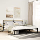 vidaXL sonoma tölgy színű fém ágykeret matrac nélkül 183 x 213 cm