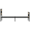 vidaXL sonoma tölgy színű fém ágykeret matrac nélkül 90 x 190 cm