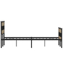 vidaXL sonoma tölgy színű fém ágykeret matrac nélkül 120 x 190 cm