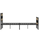 vidaXL sonoma tölgy színű fém ágykeret matrac nélkül 120 x 200 cm