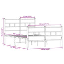 vidaXL sonoma tölgy színű fém ágykeret matrac nélkül 120 x 200 cm