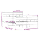 vidaXL sonoma tölgy színű fém ágykeret matrac nélkül 135 x 190 cm