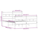 vidaXL sonoma tölgy színű fém ágykeret matrac nélkül 140 x 190 cm