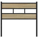 vidaXL sonoma tölgy színű szerelt fa és vas fejtámla 100 cm