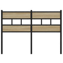 vidaXL sonoma tölgy színű szerelt fa és vas fejtámla 120 cm