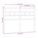 vidaXL sonoma tölgy színű szerelt fa és vas fejtámla 120 cm