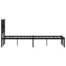 vidaXL barna tölgy színű fejtámlás ágykeret matrac nélkül 120 x 190 cm