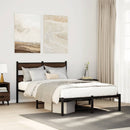 vidaXL barna tölgy színű fejtámlás ágykeret matrac nélkül 120 x 190 cm