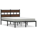 vidaXL barna tölgy színű fejtámlás ágykeret matrac nélkül 120 x 200 cm