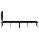 vidaXL barna tölgy színű fejtámlás ágykeret matrac nélkül 120 x 200 cm
