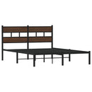 vidaXL barna tölgy színű fejtámlás ágykeret matrac nélkül 150 x 200 cm