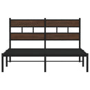 vidaXL barna tölgy színű fejtámlás ágykeret matrac nélkül 150 x 200 cm