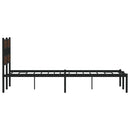 vidaXL barna tölgy színű fejtámlás ágykeret matrac nélkül 150 x 200 cm
