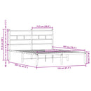 vidaXL barna tölgy színű fejtámlás ágykeret matrac nélkül 150 x 200 cm