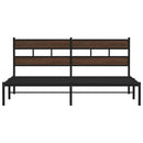 vidaXL barna tölgy színű fejtámlás ágykeret matrac nélkül 180 x 200 cm