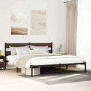 vidaXL barna tölgy színű fejtámlás ágykeret matrac nélkül 180 x 200 cm