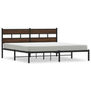 vidaXL barna tölgy színű fejtámlás ágykeret matrac nélkül 183 x 213 cm