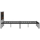 vidaXL barna tölgy színű fejtámlás ágykeret matrac nélkül 183 x 213 cm