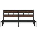 vidaXL barna tölgy színű fejtámlás ágykeret matrac nélkül 190 x 200 cm