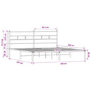 vidaXL barna tölgy színű fejtámlás ágykeret matrac nélkül 190 x 200 cm