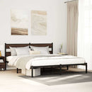 vidaXL barna tölgy színű fejtámlás ágykeret matrac nélkül 190 x 200 cm