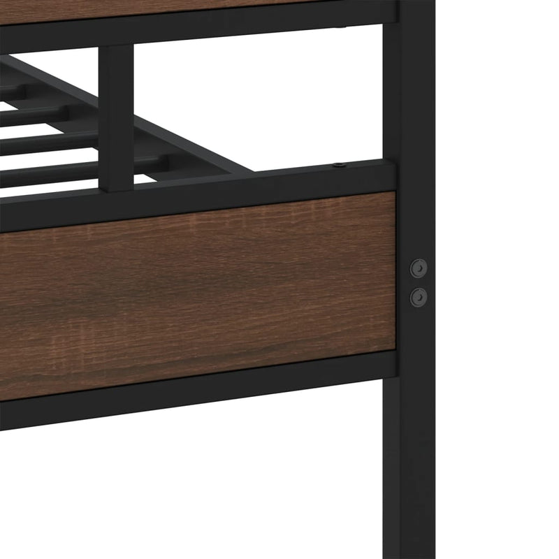 vidaXL ágykeret fejtámlával és lábtámasszal matrac nélkül 137 x 190 cm