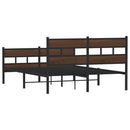 vidaXL ágykeret fejtámlával és lábtámasszal matrac nélkül 140 x 190 cm