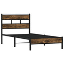 vidaXL sonoma tölgy színű fejtámlás ágykeret matrac nélkül 80 x 190 cm