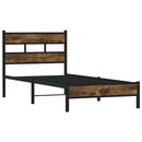 vidaXL sonoma tölgy színű fejtámlás ágykeret matrac nélkül 90 x 190 cm