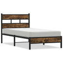 vidaXL sonoma tölgy színű fejtámlás ágykeret matrac nélkül 90 x 200 cm