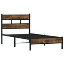 vidaXL sonoma tölgy színű fejtámlás ágykeret matrac nélkül 90 x 200 cm