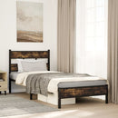 vidaXL sonoma tölgy színű fejtámlás ágykeret matrac nélkül 100x190 cm