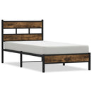 vidaXL sonoma tölgy fejtámlás ágykeret matrac nélkül 107 x 203 cm