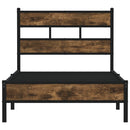 vidaXL sonoma tölgy fejtámlás ágykeret matrac nélkül 107 x 203 cm
