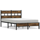 vidaXL sonoma tölgy fejtámlás ágykeret matrac nélkül 120 x 190 cm