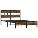 vidaXL sonoma tölgy fejtámlás ágykeret matrac nélkül 120 x 190 cm