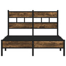 vidaXL sonoma tölgy fejtámlás ágykeret matrac nélkül 120 x 190 cm