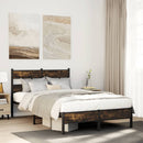 vidaXL sonoma tölgy fejtámlás ágykeret matrac nélkül 120 x 190 cm