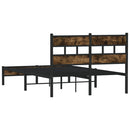 vidaXL sonoma tölgy színű fejtámlás ágykeret matrac nélkül 120x200 cm