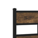 vidaXL sonoma tölgy színű fejtámlás ágykeret matrac nélkül 100x190 cm