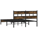 vidaXL sonoma tölgy színű fejtámlás ágykeret matrac nélkül 140x190 cm