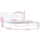 vidaXL sonoma tölgy színű fejtámlás ágykeret matrac nélkül 150x200 cm