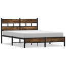 vidaXL sonoma tölgy színű fejtámlás ágykeret matrac nélkül 160x200 cm