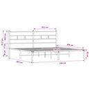 vidaXL sonoma tölgy színű fejtámlás ágykeret matrac nélkül 160x200 cm