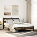 vidaXL sonoma tölgy színű fejtámlás ágykeret matrac nélkül 160x200 cm